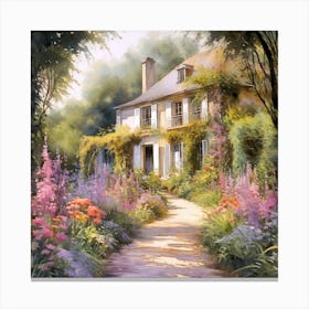 Claude Monet Into The Garden Canvas Print
