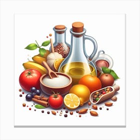 Food Illustration 2 Canvas Print