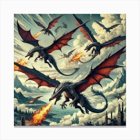 Blaze Wyverns High Altitude Assault Canvas Print