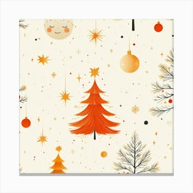 Christmas Tree Seamless Pattern 1 Canvas Print