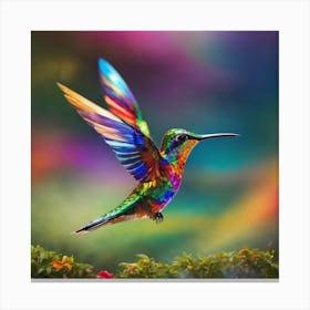 Colorful Hummingbird Canvas Print