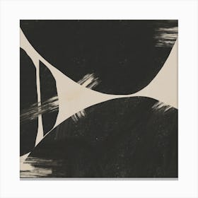 Black Abstract Study Square Canvas Print