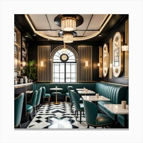 London Restaurant Interior Canvas Print