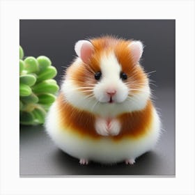 Cute Fluffy Hamster Canvas Print