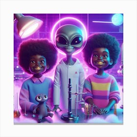 Aliens In The Lab Canvas Print