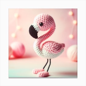 Amigurumi, Flamingo 3 Canvas Print