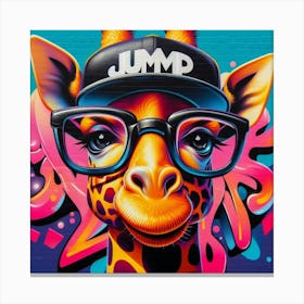 Jump Giraffe Canvas Print