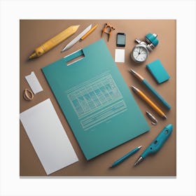 Office Supplies Canvas Print