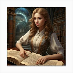 The Young Librarian 17 Canvas Print