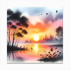 Sunset Painting 14 Canvas Print