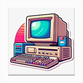 Retro Computer Canvas Print