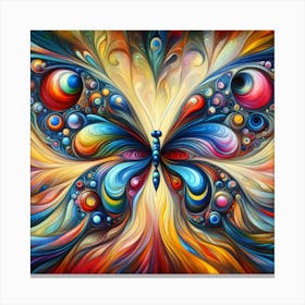 Colourful Ornate Butterfly Abstract III Canvas Print