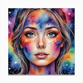 Galaxy Painting Canvas Print