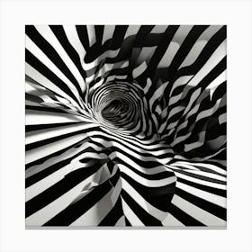 Black and white optical illusion Canvas Print