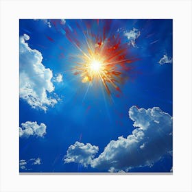 Sun Burst In The Sky Canvas Print