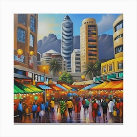 African skyline Canvas Print