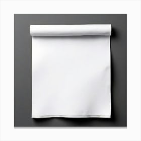 White Paper On A Gray Background 1 Canvas Print