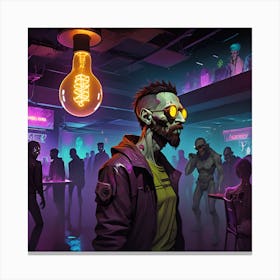 Neon messi Canvas Print