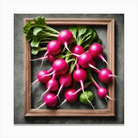 Radishes In A Frame 13 Canvas Print