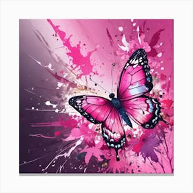 Pink Butterfly 12 Canvas Print