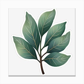 Leaf Sticker Canvas Print