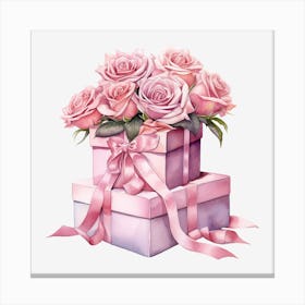 Pink Roses 1 Canvas Print