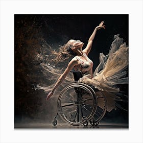 Dancer In A Wheelchair Canvas Print