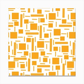 Shapely 2 Orange Geometric Abstract 1 Canvas Print