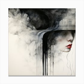 Girl In A Hat Canvas Print