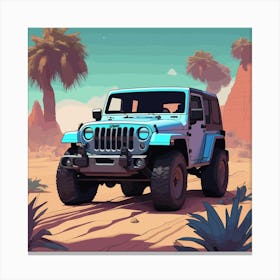 Desert Jeep 1 Canvas Print