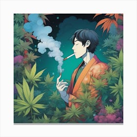 Boy Smoking Marijuana 1 Canvas Print