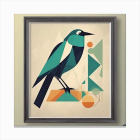 Art Deco Bird Print - Geometric Art | Pop Culture Print | Mid Century Modern | Retro Print | Minimalist Art | Mid Century Print Art Canvas Print