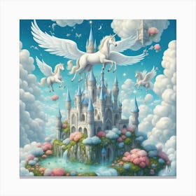 Unicorns In The Clouds Canvas Print