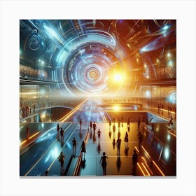 Futuristic City 143 Canvas Print