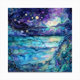 Ocean At Night Canvas Print