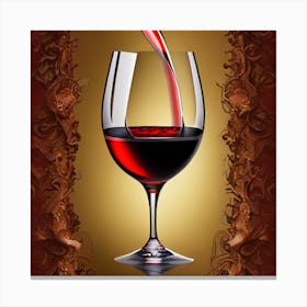 Red Wine Pouring 2 Canvas Print