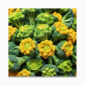 Close Up Of Broccoli 13 Canvas Print