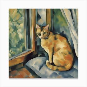 Cat By The Window 7 Canvas Print