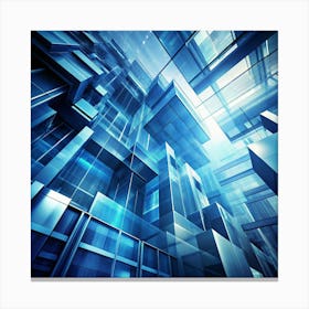 Abstract Futuristic City Canvas Print