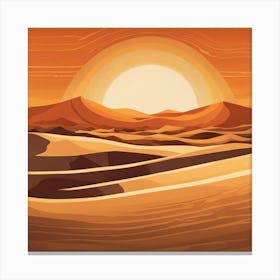 Sunset In The Desert 8 Canvas Print