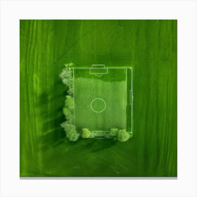 Aerial View Of A Soccer Field Canvas Print