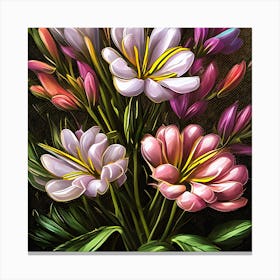 Alstroemeria Flowers 23 Canvas Print
