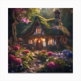Cottage in the Woods Canvas Print