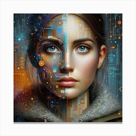 Cyborg Woman 1 Canvas Print