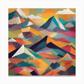 Abstract Mountain Landscape 4 Canvas Print