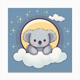 Koala On The Cloud Canvas Print