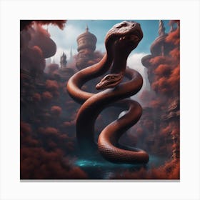 Snake In A City Canvas Print