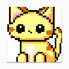 Pixel Cat Canvas Print