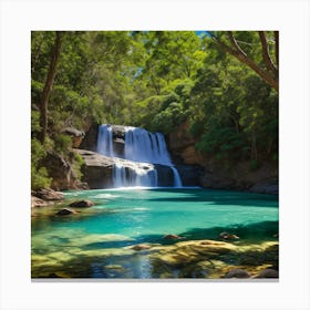 Waterfall In The Forest 15 Canvas Print