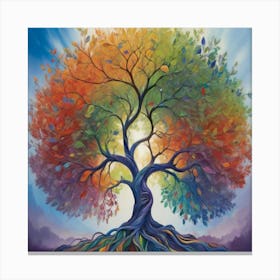 Rainbow Tree Of Life Canvas Print